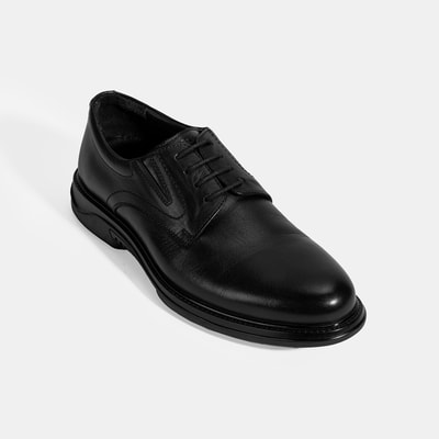 Erkek Siyah DesaComfort Klasik Deri Ayakkabı