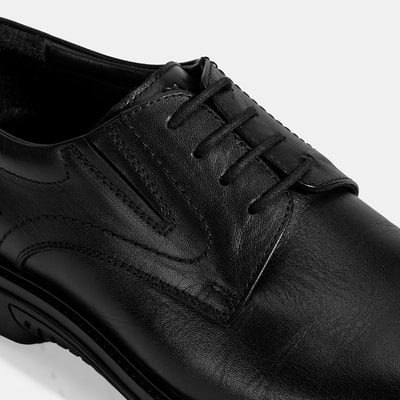 Erkek Siyah DesaComfort Klasik Deri Ayakkabı