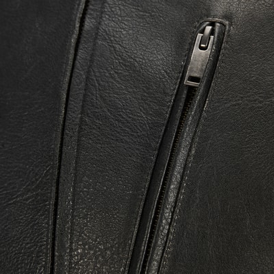 Erkek Siyah Eskitme Deri Mont