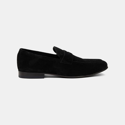 Erkek Siyah Klasik Süet Loafer