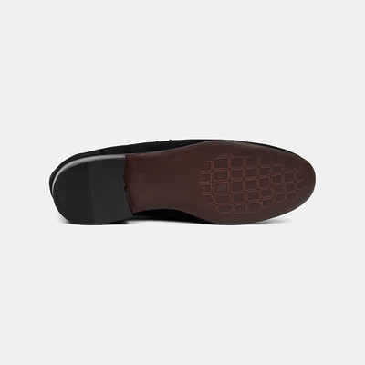 Erkek Siyah Klasik Süet Loafer