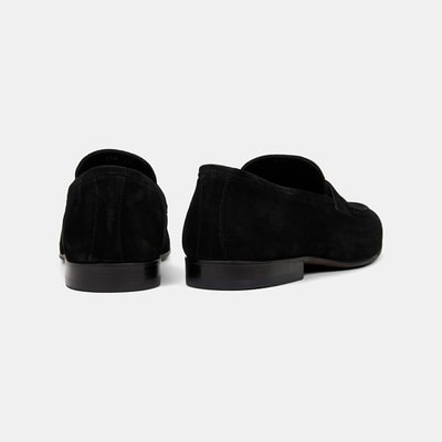 Erkek Siyah Klasik Süet Loafer