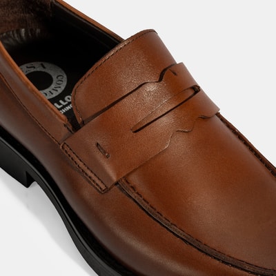 Erkek Taba Deri Loafer