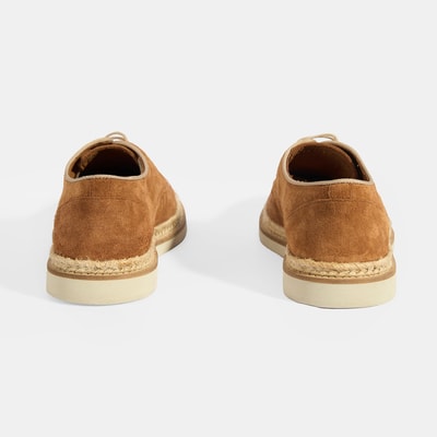 Erkek Taba Örgü Detaylı Bağcıklı Günlük Ayakkabı