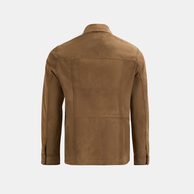 Erkek Taba Uzun Kollu Gömlek Yaka Süet Ceket