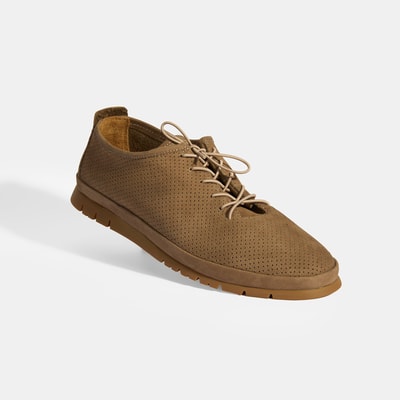 Erkek Vizon Bağcıklı Deri Ayakkabı