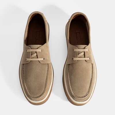 Erkek Vizon Bağcıklı Süet Ayakkabı