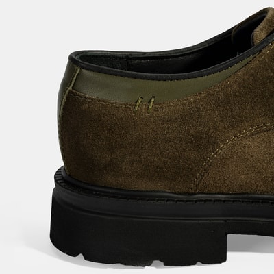 Erkek Yeşil Bağcıklı Süet Günlük Ayakkabı