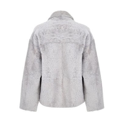 Eternity Gri Kadın Kısa Çift Taraflı Kürk Ceket