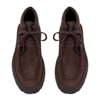 Ethen Kahve Erkek Bağcıklı Deri Bot