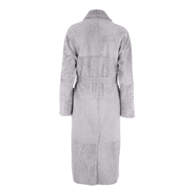 Evalyse Gri Kadın Çift Taraflı Kürk Kaban