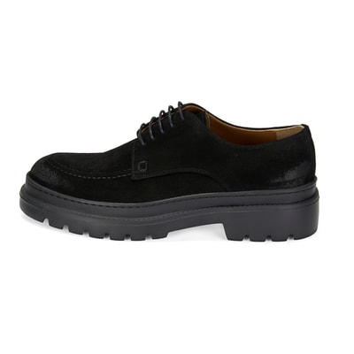 Fabian Siyah Erkek Süet Deri Günlük Ayakkabı