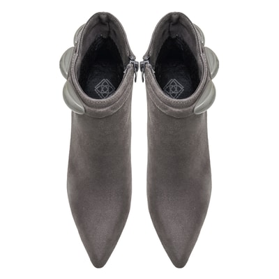 Fear Gri Kadın Topuklu Bot