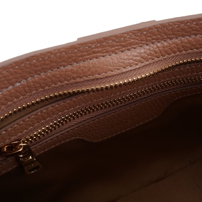 Frances Kahve Kadın Deri Omuz Çantası