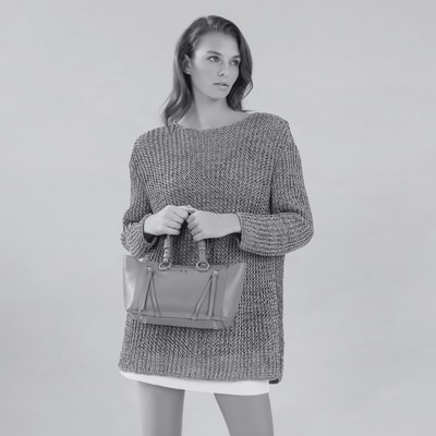 Garten Turkuaz Kadın Deri El Çantası