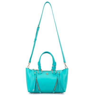 Garten Turkuaz Kadın Deri El Çantası