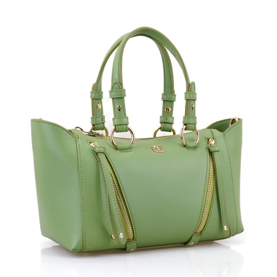 Garten Yeşil Kadın Deri El Çantası