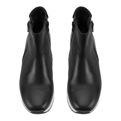 Gillian Siyah Kadın DesaComfort Fermuarlı Deri Bot