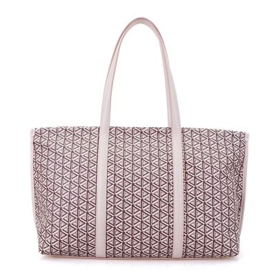 Grano Bej Kadın Monogram Deri Alışveriş Çantası