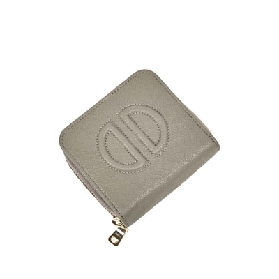 Gri D Logolu Kadın Deri Cüzdan