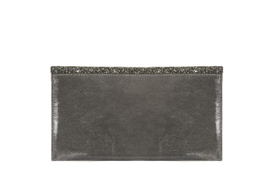 Gri Ernest Zincir Detaylı Kadın Gece Çantası