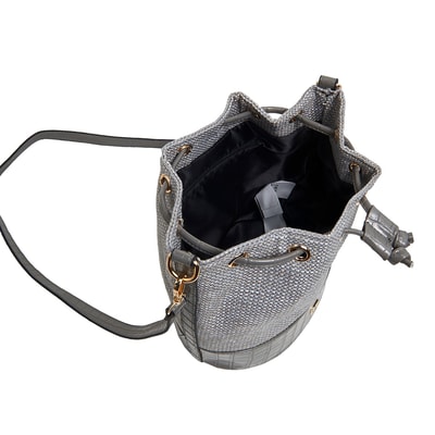 Gri Fleur Kadın Omuz Askılı Çanta