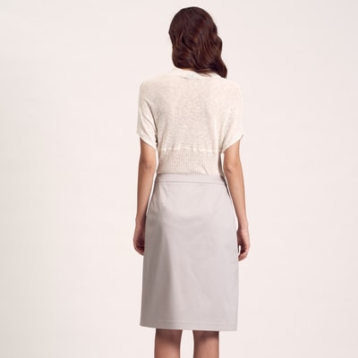 Gri Kadın Pileli Etek