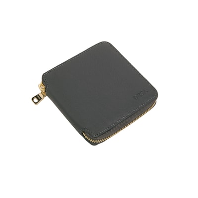 Gri Kare Kadın Deri Cüzdan