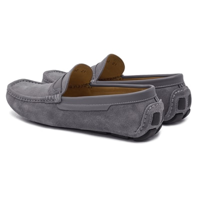 Gri Spiaggia Erkek Süet Loafer