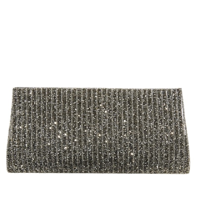 Gri Stengel Zincir Detaylı Kadın Gece Çantası