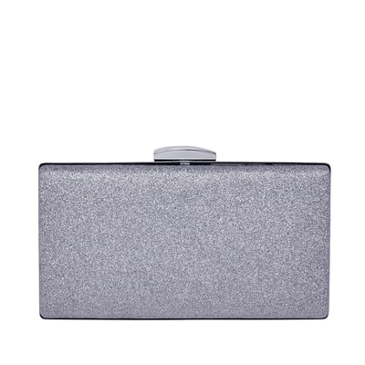 Gümüş Daisy Zincir Detaylı Kadın Gece Çantası