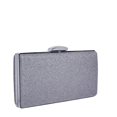 Gümüş Daisy Zincir Detaylı Kadın Gece Çantası