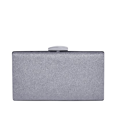 Gümüş Daisy Zincir Detaylı Kadın Gece Çantası