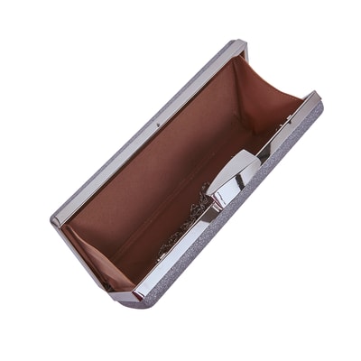 Gümüş Daisy Zincir Detaylı Kadın Gece Çantası