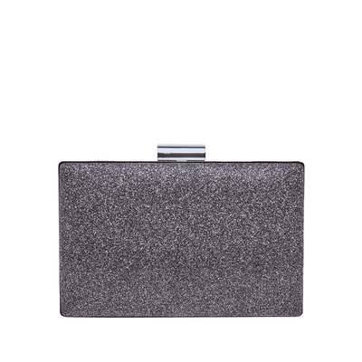 Gümüş Grass Zincir Detaylı Kadın Gece Çantası