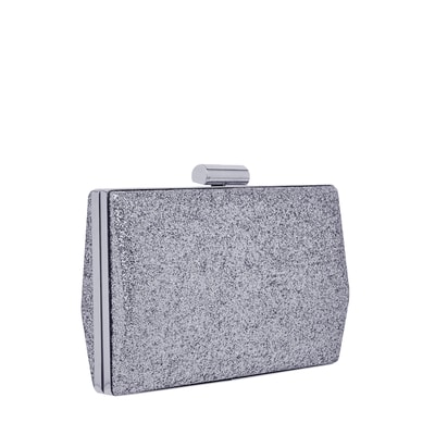 Gümüş Grass Zincir Detaylı Kadın Gece Çantası