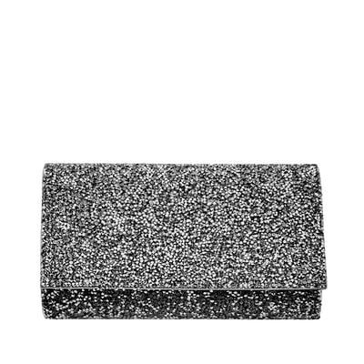 Gümüş Plant Zincir Detaylı Kadın Gece Çantası