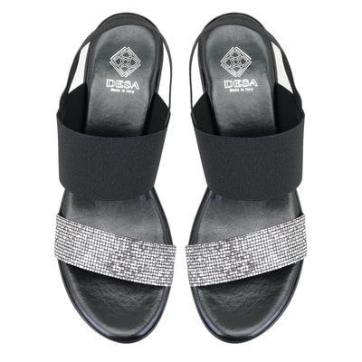 Haille Siyah Kadın Dolgu Topuklu Sandalet