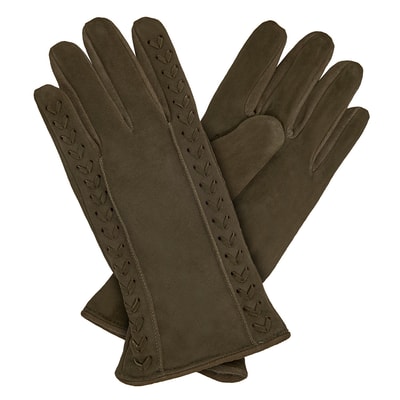 Haki Kadın Süet Eldiven