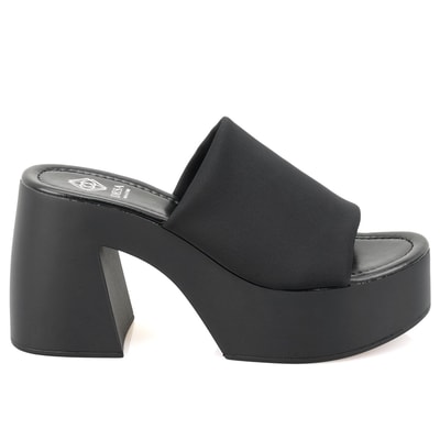 Haley Siyah Kadın Platform Topuklu Terlik