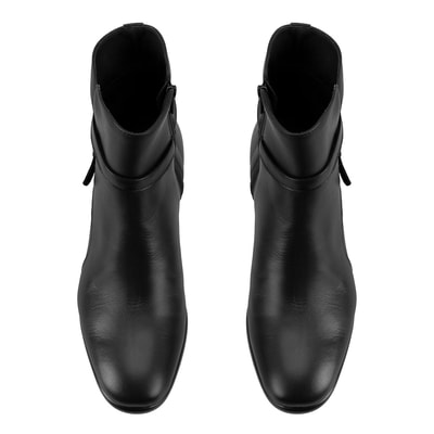 Hallie Siyah Kadın DesaComfort Topuklu Deri Bot