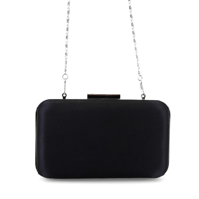 Hallie Siyah Kadın Parlak Taş Detaylı Gece Çantası