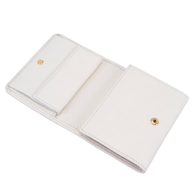 Heleno Beyaz Kadın Deri Cüzdan