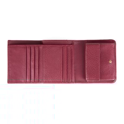 Heleno Bordo Kadın Deri Cüzdan