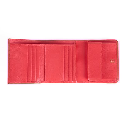 Heleno Kırmızı Kadın Deri Cüzdan