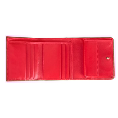Heleno Kırmızı Kadın Deri Cüzdan
