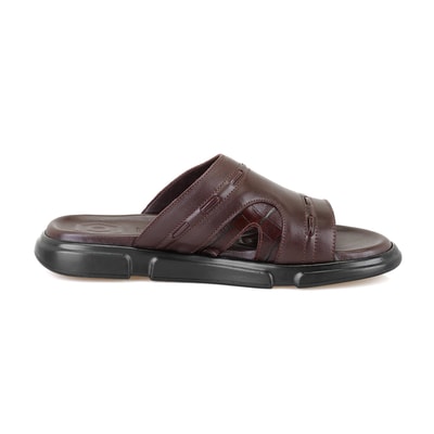 Herbert Kahve Erkek Deri Terlik