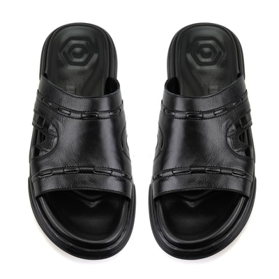 Herbert Siyah Erkek Deri Terlik