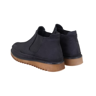 Hope Siyah Erkek Lastikli Nubuk Deri Bot