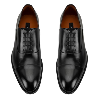 Howard Siyah Erkek Deri Klasik Ayakkabı